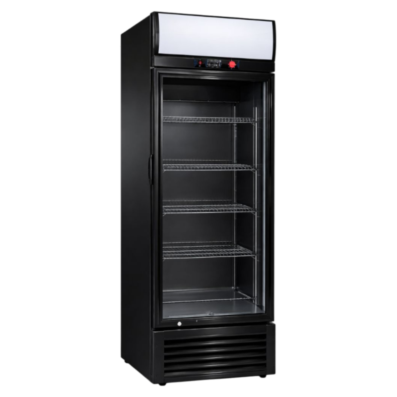 Armoire à boissons réfrigérée 350L noire ou blanche 1 porte à canopy