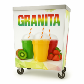 Chariot inox pour machine à granita