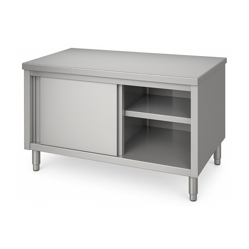 Meuble Neutre Inox Central - Profondeur 700 mm - modèle déclassé suite choc