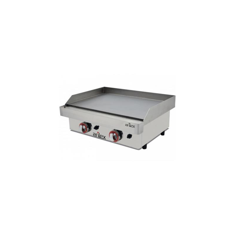 Plancha gaz Arilex avec plaque lisse en ACIER RECTIFIE de 15 mm