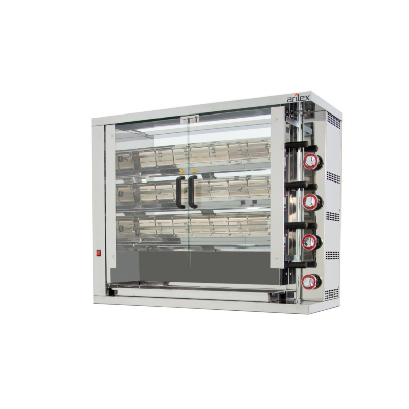 Rôtisseur à gaz avec 3 broches - ARILEX