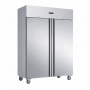Armoire réfrigérée positive inox 2 portes sur roulettes