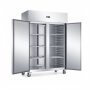 Armoire réfrigérée positive inox 2 portes intérieur avec étagères