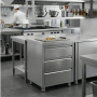 Meuble inox avec 3 tiroirs 500 x 600 x 870 mm