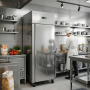 Armoire réfrigérée professionnelle inox en cuisine