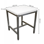 Billot polypropylène sur châssis inox - 600 x 600 x 850 mm