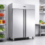 Armoire réfrigérée positive inox 2 portes en cuisine professionnelle