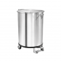 Poubelle inox 100L à pédale