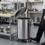Poubelle inox 100L à pédale
