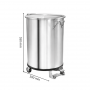 Poubelle inox 100L à pédale