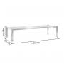 Étagère de table inox dimensions 1400 x 350 x 485 mm