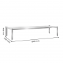 Étagère de table inox dimensions 1600 x 350 x 485 mm