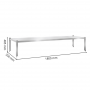 Étagère de table inox dimensions 1800 x 350 x 485 mm