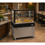 Bain-marie vitrine chauffante panoramique 2xGN1/1 monobloc - Roller Grill