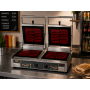 Contact grill vitrocéramique infrarouge avec cadre chauffant double - Roller Grill