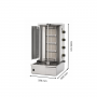 Machine à kebab gyros gaz 40kg de viande - Roller Grill