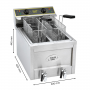 Friteuse électrique comptoir 2 x 8 L double - Roller Grill