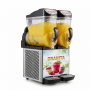Machine à granita professionnelle avec deux cuves remplies et commandes frontales