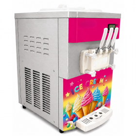 Machine à glace à l'italienne 2 parfums 3 manettes sur table