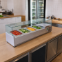 Vitrine saladette réfrigérée à ingrédients 380 mm