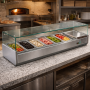 Vitrine saladette réfrigérée à ingrédients 380 mm