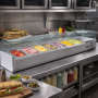 Vitrine saladette réfrigérée à ingrédients 380 mm