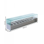 Vitrine saladette réfrigérée à ingrédients 380 mm