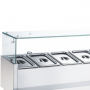 Vitrine saladette réfrigérée à ingrédients 380 mm