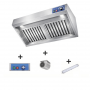 Hotte murale Mistral pro 1000 x 900 avec moteur, LED et variateur