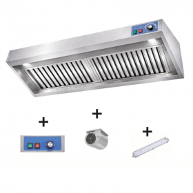 Hotte murale Mistral pro 1600 x 900 avec moteur, LED et variateur