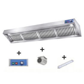 Hotte murale Mistral pro 2500 x 900 avec moteur, LED et variateur