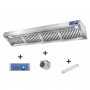 Hotte murale Mistral pro 2500 x 900 avec moteur, LED et variateur