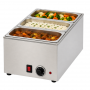 Bain-marie électrique sans robinet de vidange avec 3 bacs GN 1/3