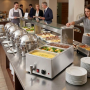 Bain-marie électrique avec robinet de vidange avec 3 bacs GN 1/3