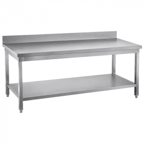 Table inox professionnelle Adossée - 1400 x 700 mm