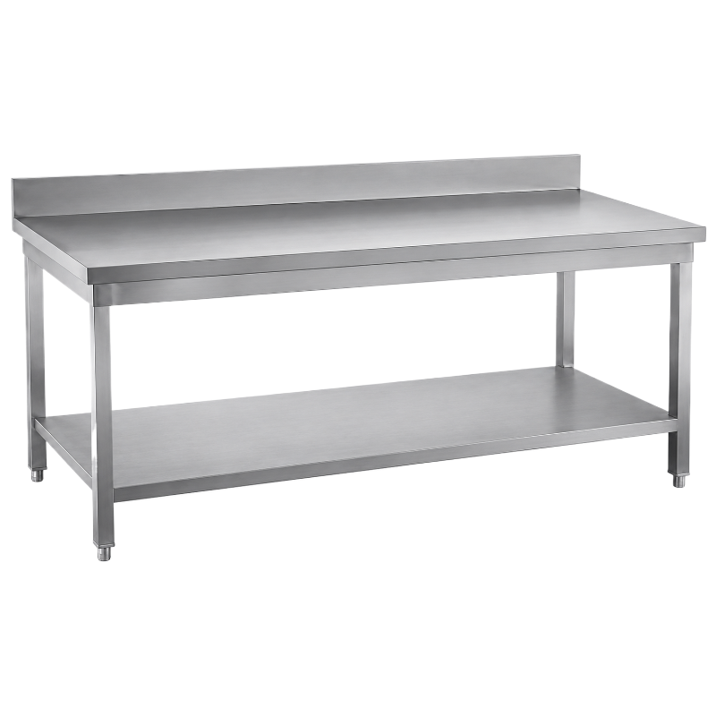 Table inox professionnelle Adossée - 1400 x 700 mm