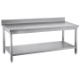 Table inox professionnelle Adossée - 1400 x 700 mm
