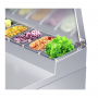 Saladette réfrigérée 3 portes GN 1/1 et top à ingrédients GN 1/6