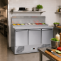 Saladette réfrigérée 3 portes GN 1/1 et top à ingrédients GN 1/6