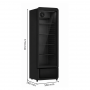 Armoire à boissons réfrigérée 350L noire 1 porte