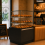 Tour à viennoiserie vitré professionnel avec éclairage LED