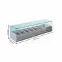 Vitrine saladette réfrigérée à ingrédients 380 mm