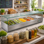 Vitrine saladette réfrigérée à ingrédients 380 mm