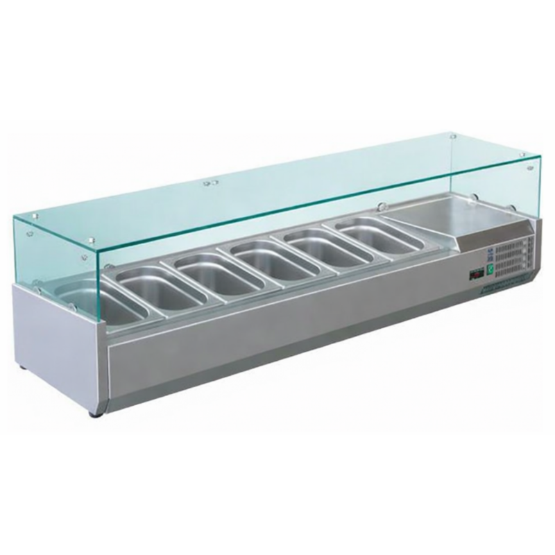 Vitrine saladette réfrigérée à ingrédients 380 mm