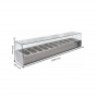 Vitrine saladette réfrigérée à ingrédients 2000 x 380 mm