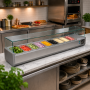 Vitrine saladette réfrigérée à ingrédients 2000 x 380 mm
