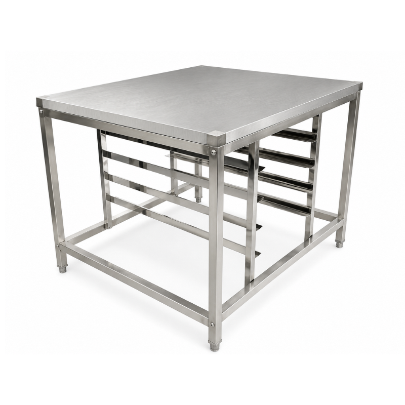 Support four 4 plaques GN1/1 et 600 x 400 plateau 930 x 850 mm
