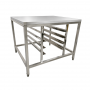 Support four 4 plaques GN1/1 et 600 x 400 plateau 930 x 850 mm