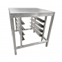 Support four 4 plaques GN1/1 et 600 x 400 plateau 700 x 700 mm