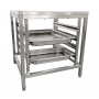 Support four 4 plaques GN1/1 et GN2/1 plateau 700 x 700 mm